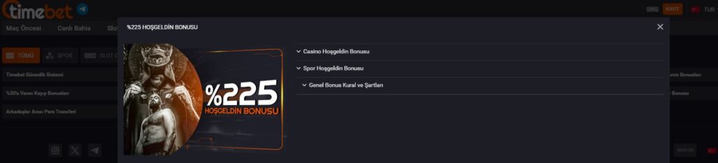 timebet hoş geldin bonusu