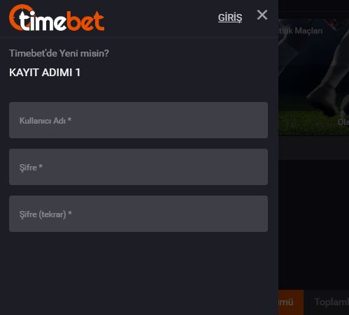 timebet kayıt